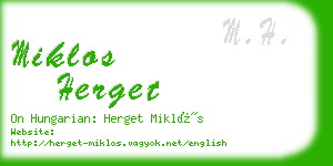 miklos herget business card